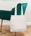 BR201 Brand Lab Everyday Square Canvas Tote Bag Natural colour image